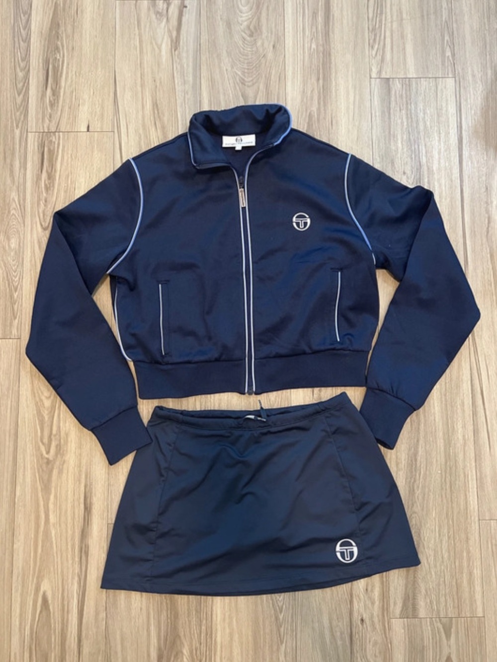 Sergio Tacchini Navy Track Jacket and skirt Size XS